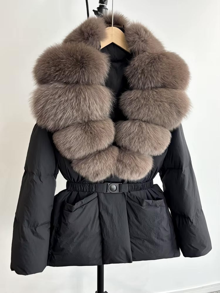 So Extra Fur Trimmed Buckle Puffer Coat