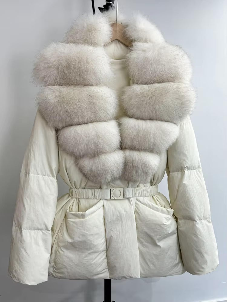 So Extra Fur Trimmed Buckle Puffer Coat