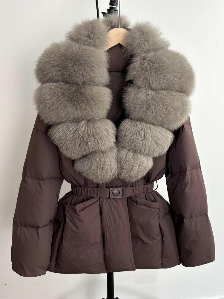 So Extra Fur Trimmed Buckle Puffer Coat