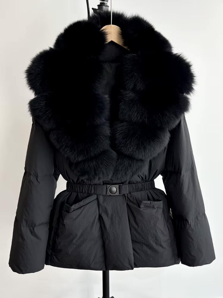 So Extra Fur Trimmed Buckle Puffer Coat
