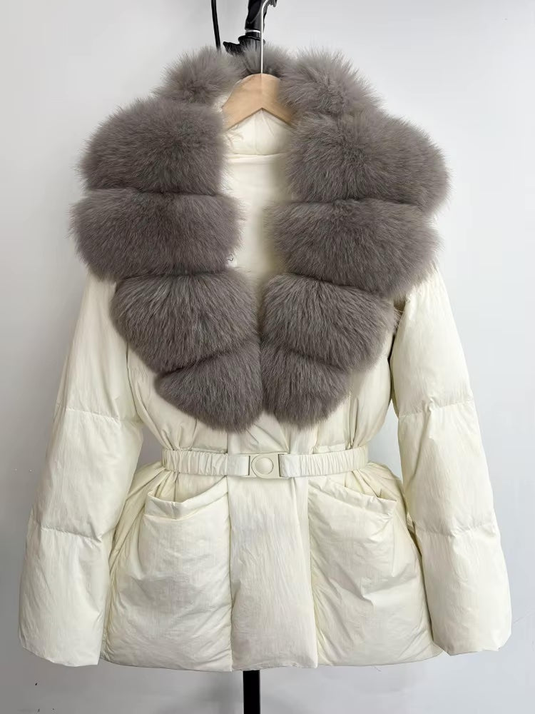 So Extra Fur Trimmed Buckle Puffer Coat
