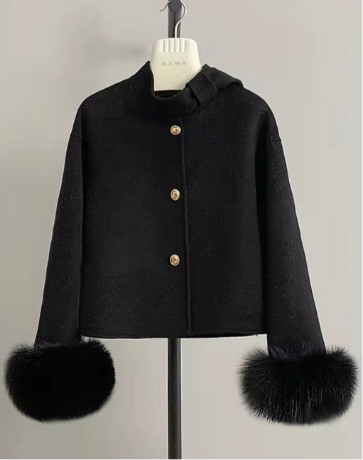 Cashmere Tie Neck Jacket