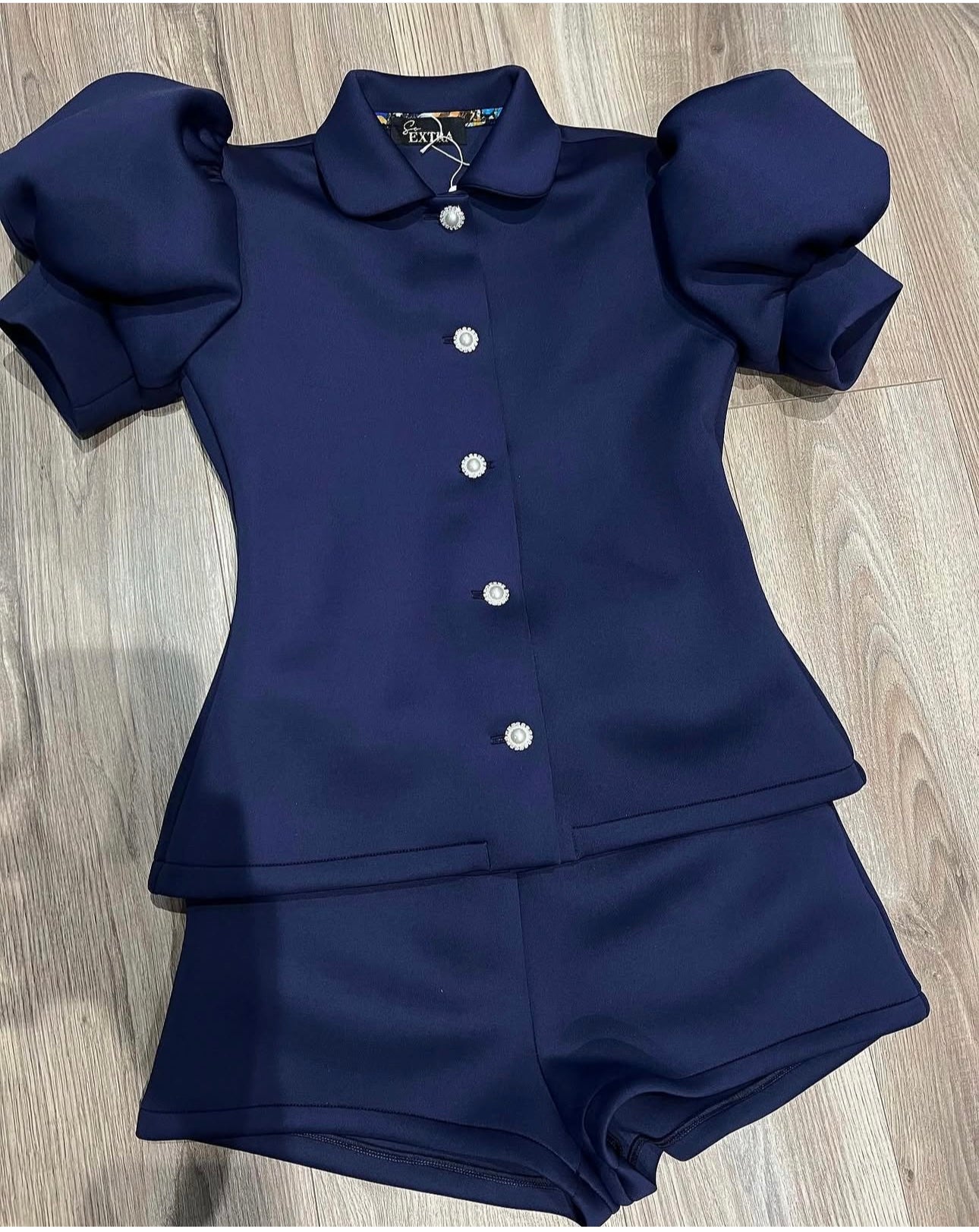 Navy Scuba Short Set