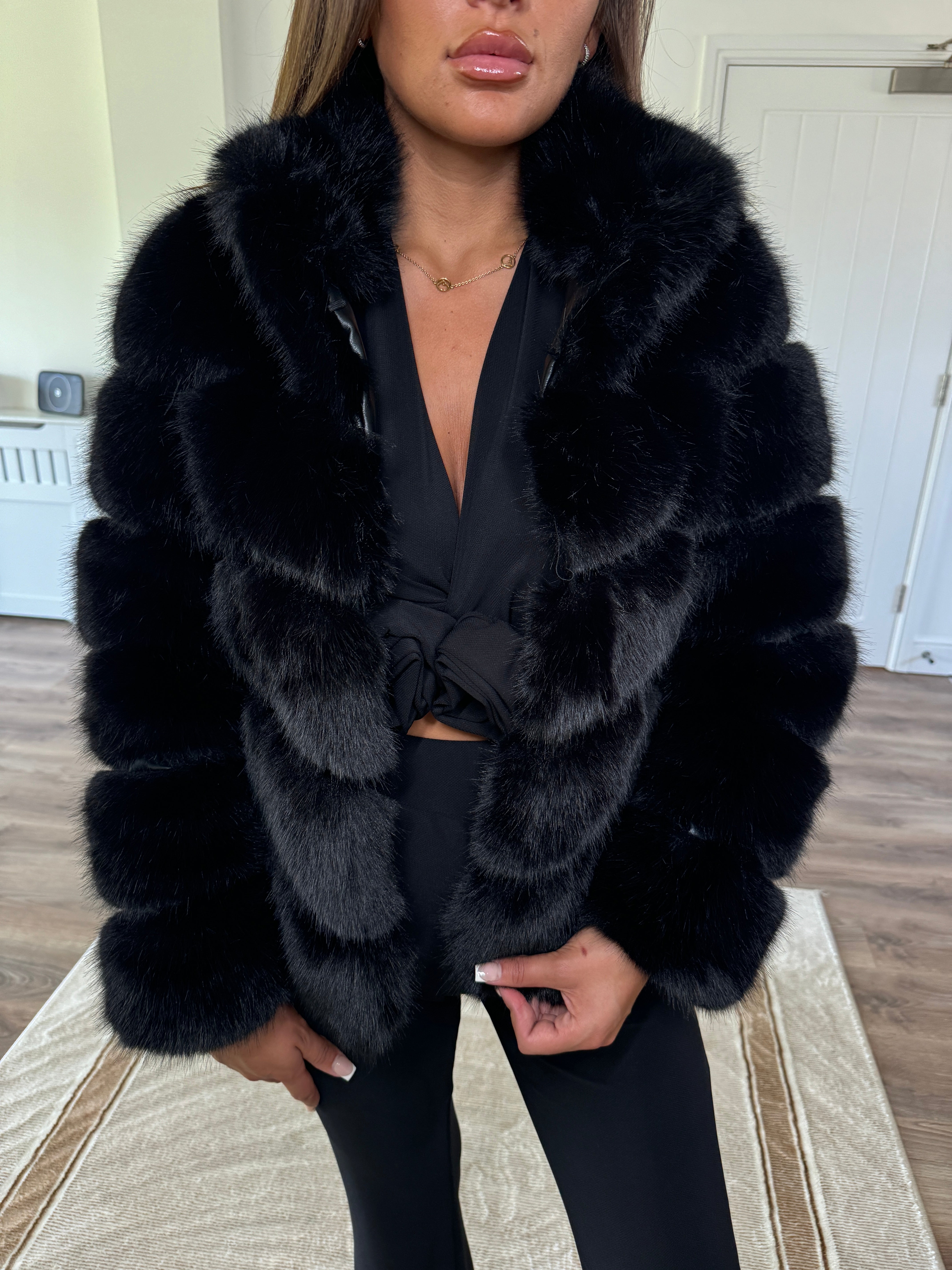 So Extra Luxury Collared Faux Fur