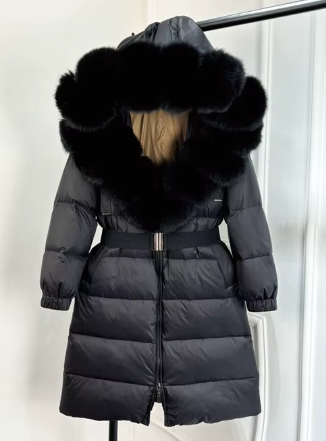 So Extra Long Fur Trim Puffer Jacket