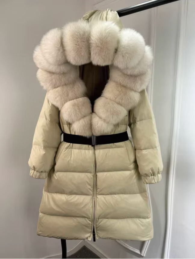 So Extra Long Fur Trim Puffer Jacket