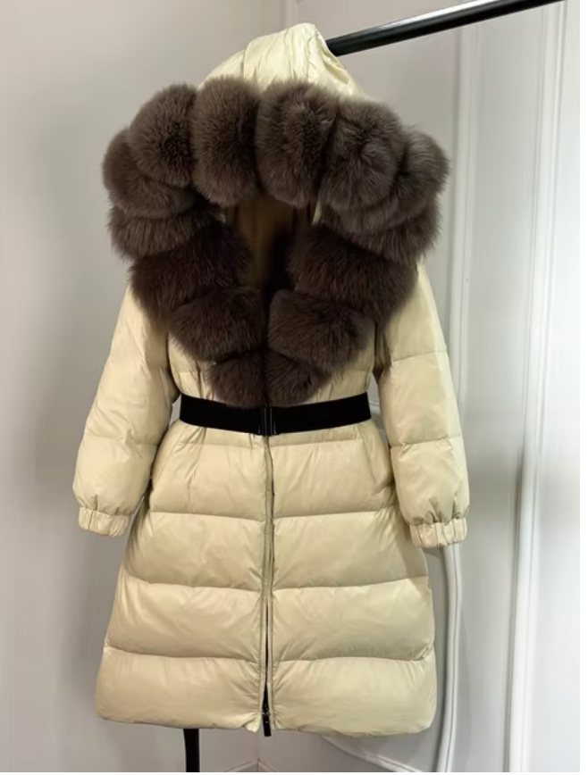 So Extra Long Fur Trim Puffer Jacket