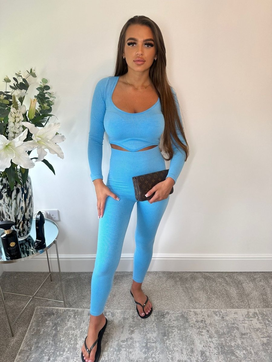 Blue Zara Long Sleeve Gym Set - So Extra