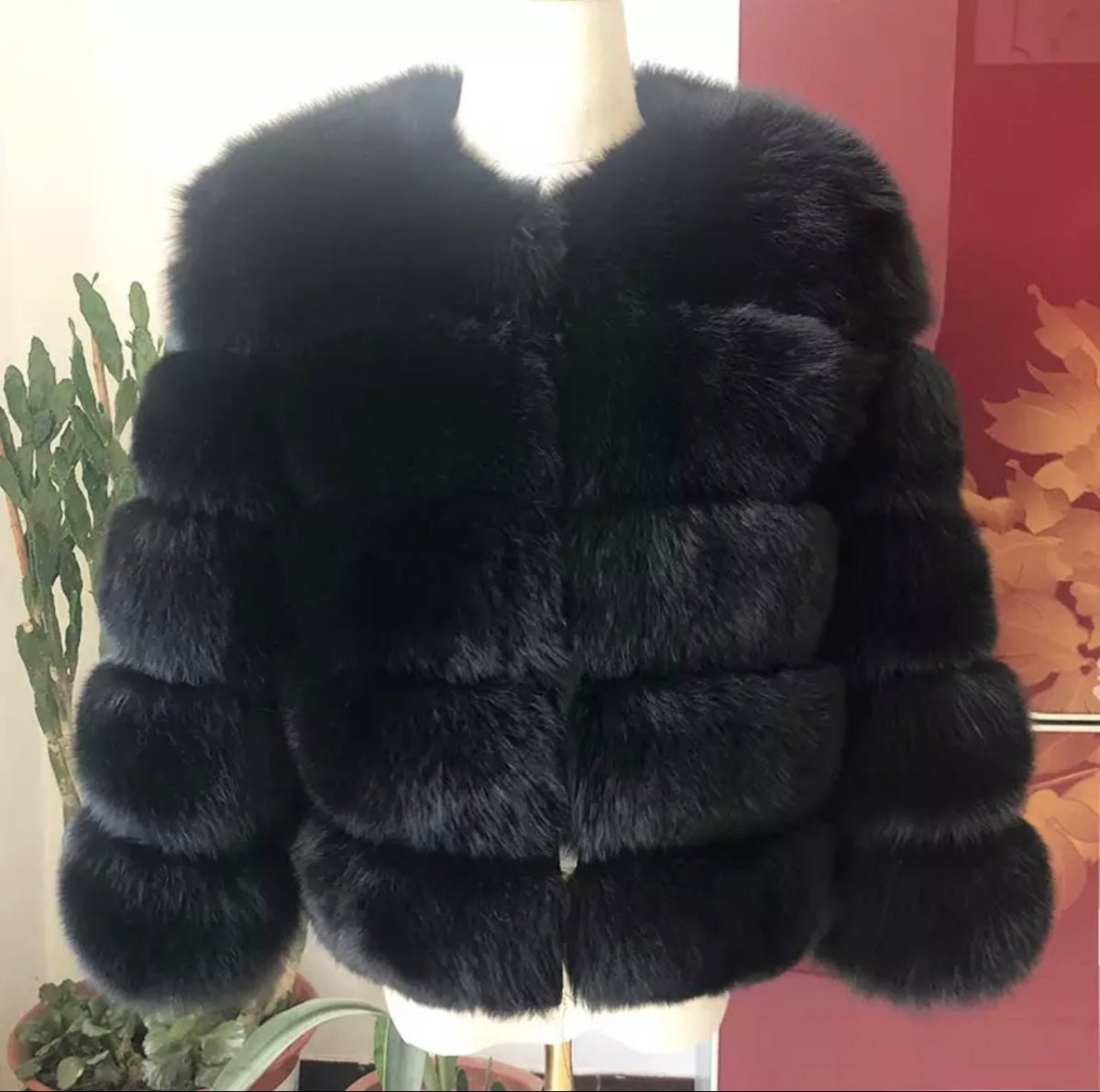 So Extra Black 4 Row Fur Coat - So Extra