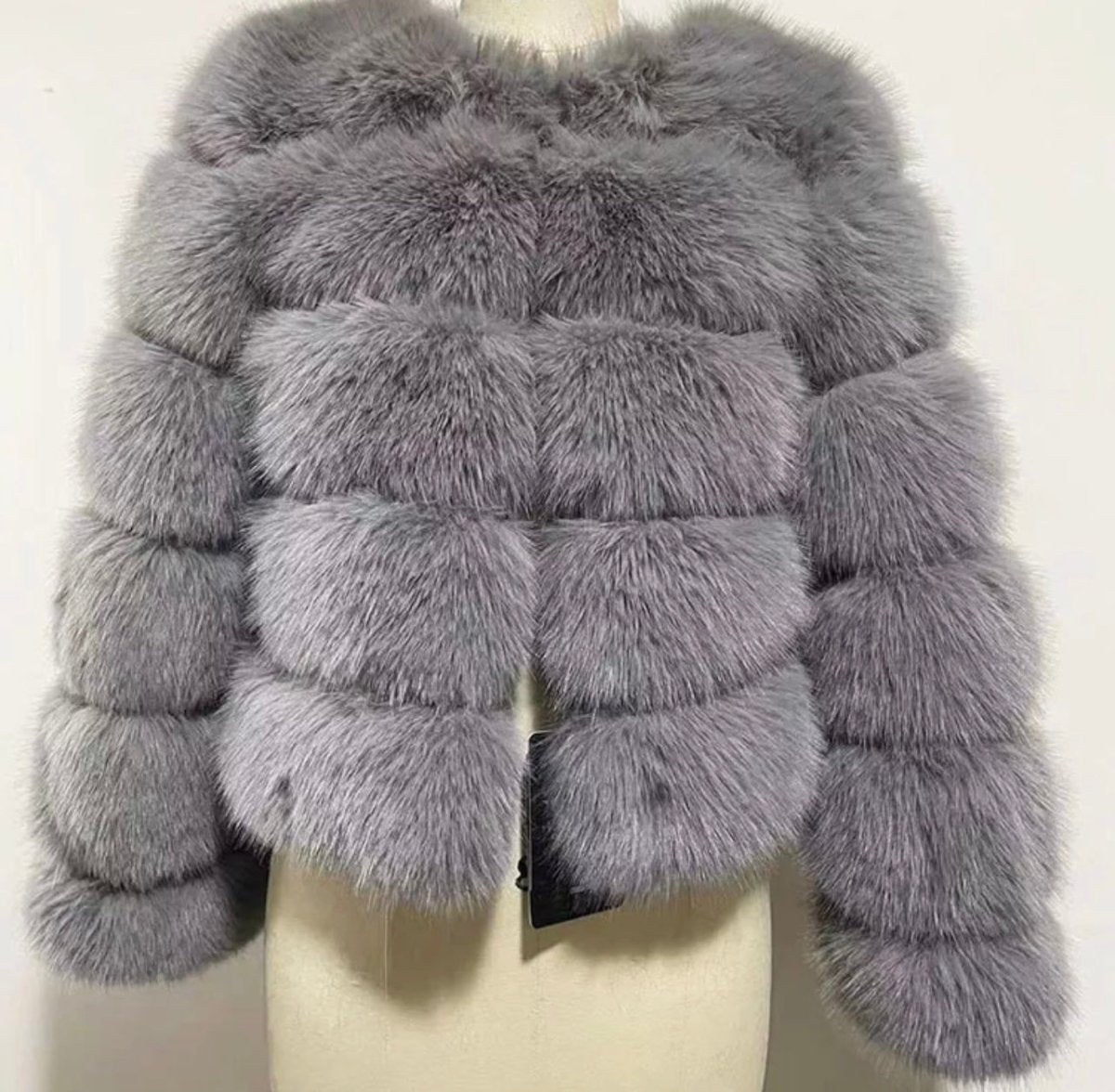 So Extra Grey Faux Fur Coat - So Extra