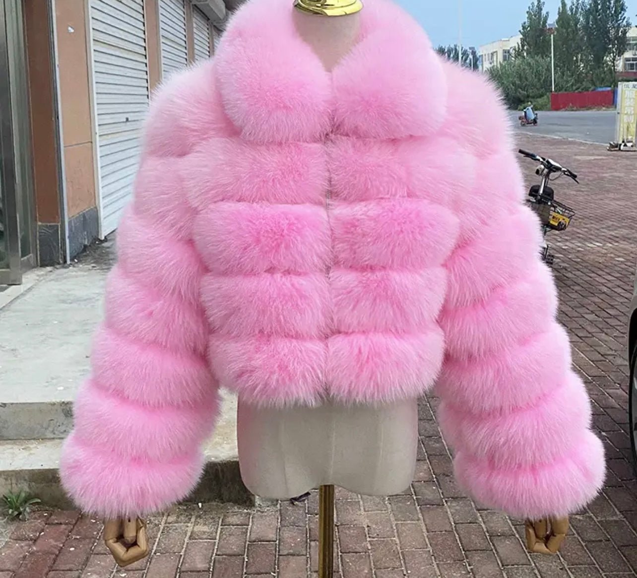 So Extra Luxury Collared Zip Fur Coat - So Extra