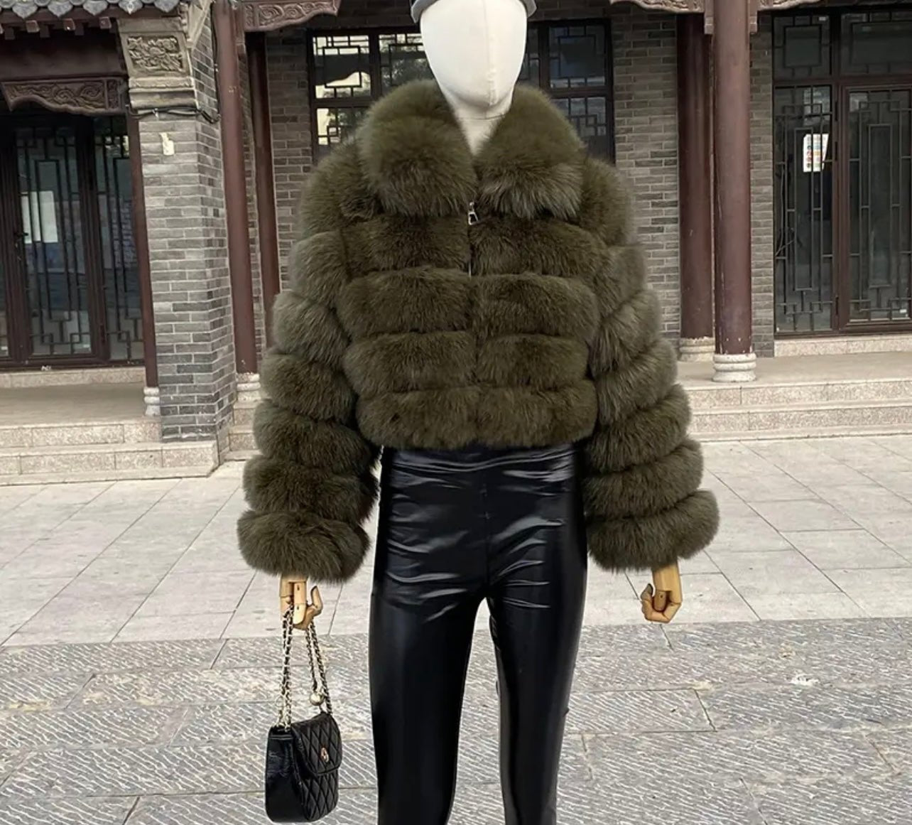 So Extra Luxury Collared Zip Fur Coat - So Extra