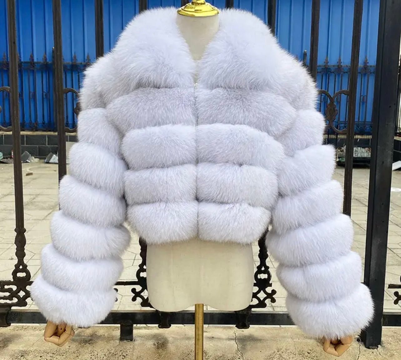 So Extra Luxury Collared Zip Fur Coat - So Extra