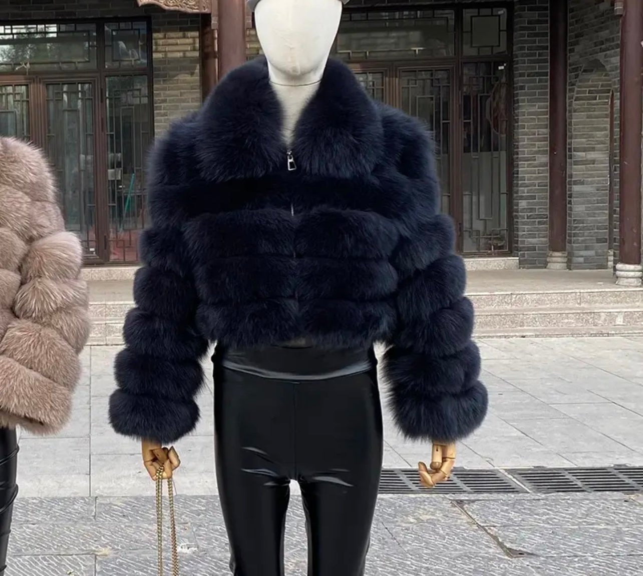 So Extra Luxury Collared Zip Fur Coat - So Extra