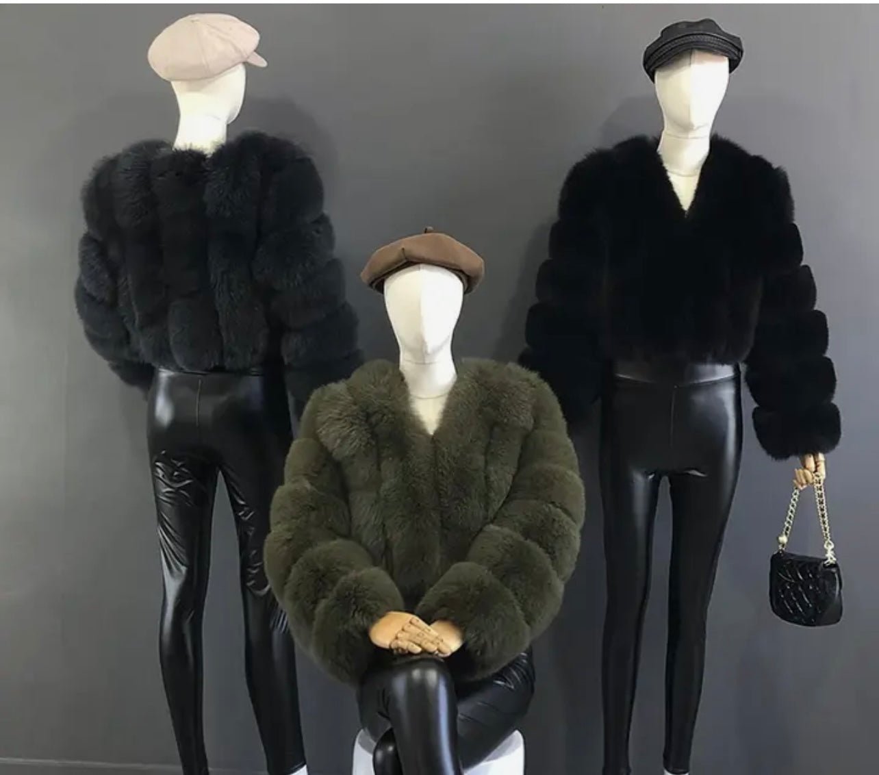 So Extra Luxury Cropped Straight Row Fur Coat - So Extra