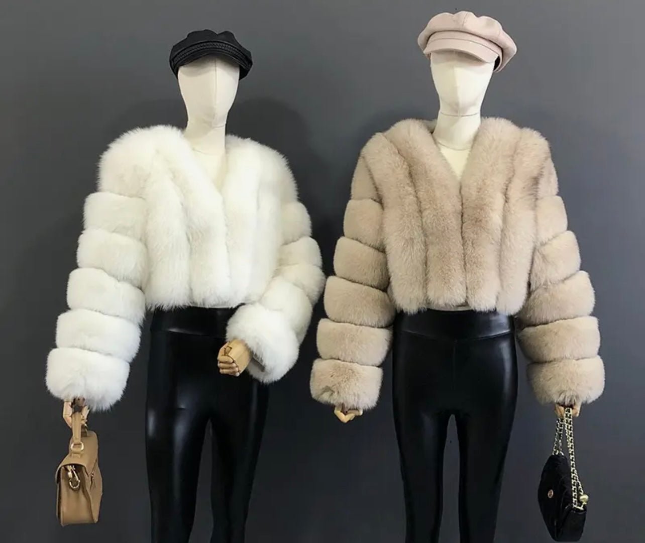 So Extra Luxury Cropped Straight Row Fur Coat - So Extra