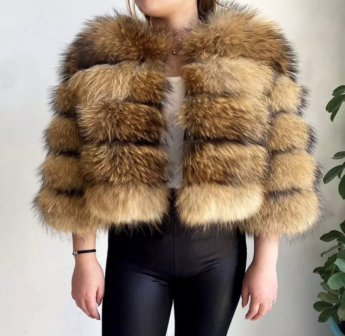 So Extra Natural 4 Row Fur Coat - So Extra